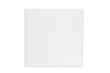 Boş bir arkaplanda beyaz deri çerçeve.