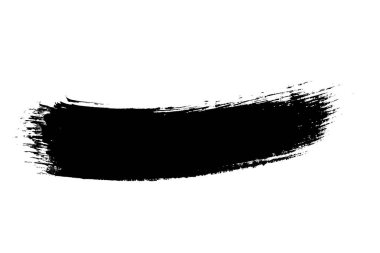 Boş arkaplanda siyah fırça darbesi