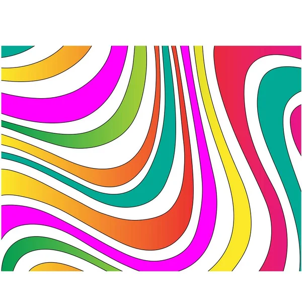 Abstract Bright Neon Swirl Vector Pattern White Background — Stock vektor
