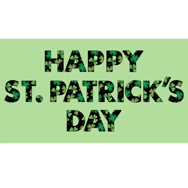 Happy Saint Patricks Day Shamrock Typography Gráficos vectoriales
