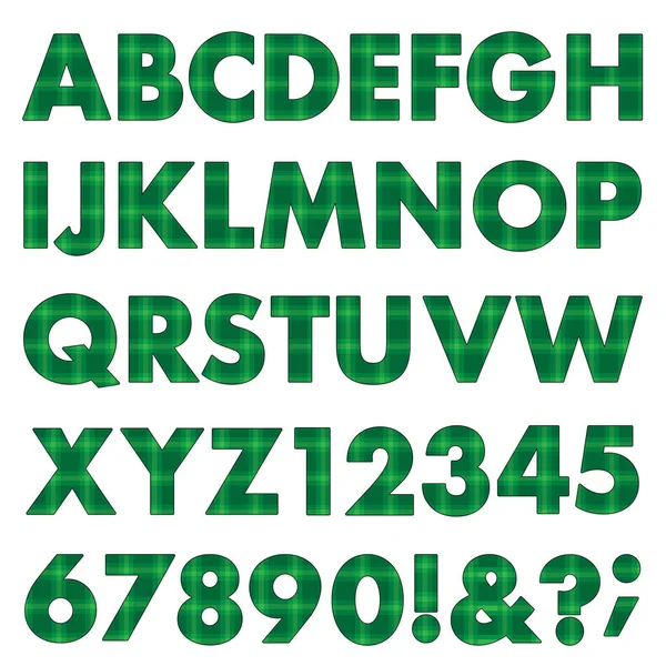 绿色格子花矢量字母 — 图库矢量图片