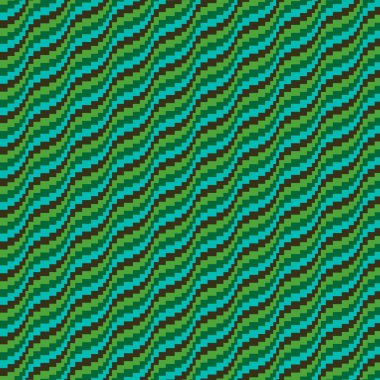 Bargello dalgalı nakış işlemeli vektör modeli mavi yeşil kahverengi