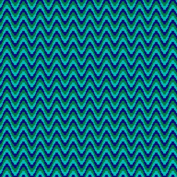 Баржелло Хвиляста Вишивка Векторний Візерунок Синьо Зелений — стоковий вектор