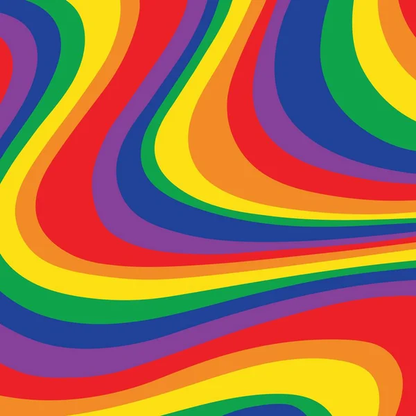 虹のプライド渦巻き背景ベクトルパターン — ストックベクタ
