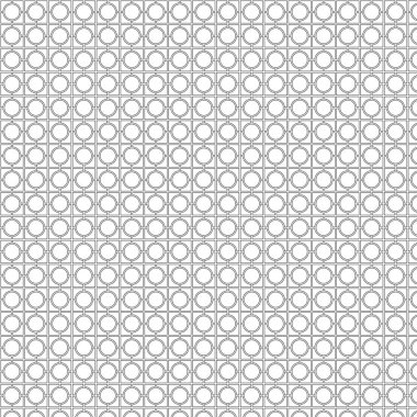 black line interlocking circles and square vector seamless background pattern clipart
