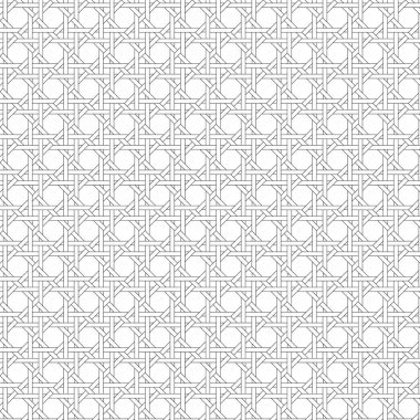 black monoline vector wicker lattice background pattern clipart