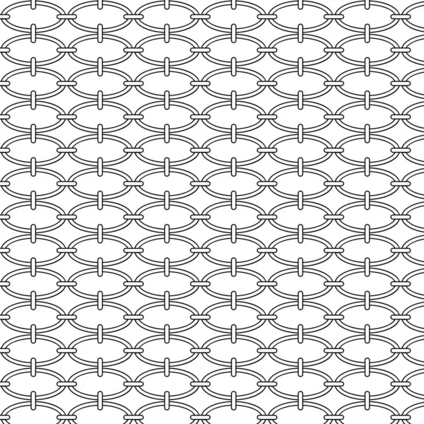 黒いライン連結モード楕円形ベクトルシームレスな背景パターン ストックイラスト