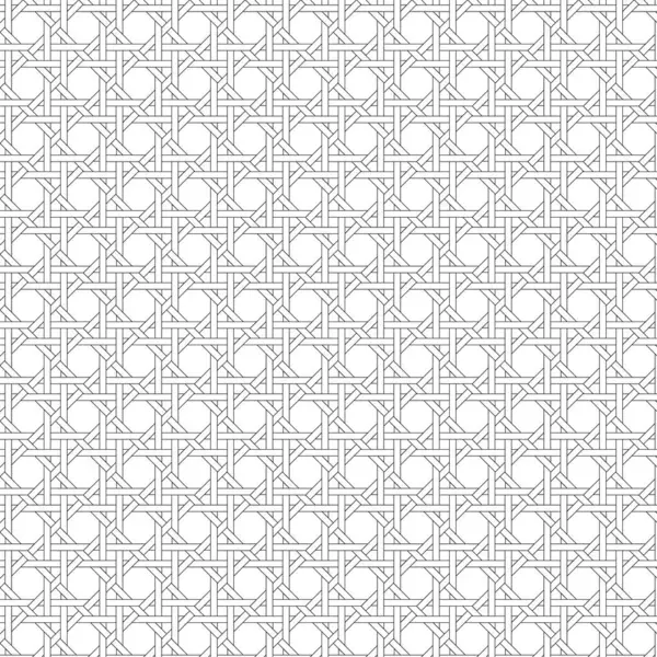 Черный Монолиновый Вектор Плетеной Решетки Рисунок Фона Лицензионные Стоковые Векторы