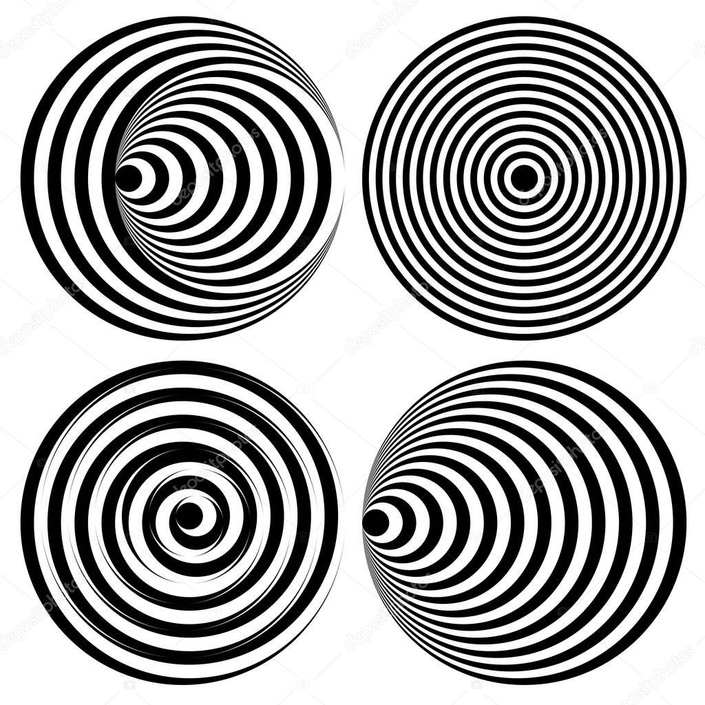 Black white circle graphics