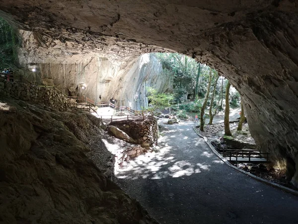 Caverna Zugarramurdi Lugar Onde Ritos Pagãos Eram Celebrados Bruxaria Era — Fotografia de Stock