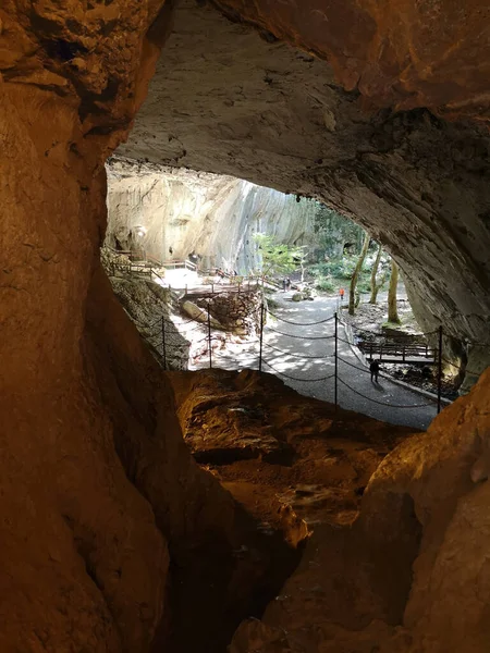Caverna Zugarramurdi Lugar Onde Ritos Pagãos Eram Celebrados Bruxaria Era — Fotografia de Stock