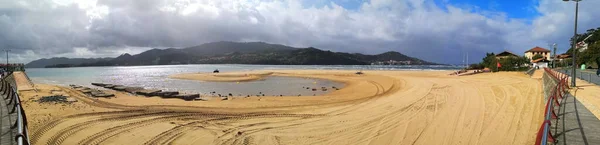 Laida Beach Sandy Area Vizcaya Extends Just Front Town Mundaka — Stock Photo, Image