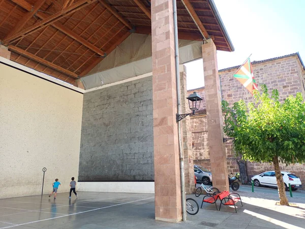 Baskiska Hus Navarrese Stad Etxalar Typisk Arkitektur Baskien Bondgård — Stockfoto