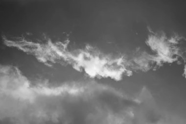 Storm clouds, black and white photograph of a storm cumulus ninbo,