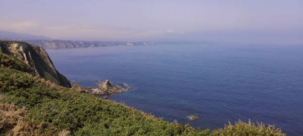 Werbefotografie Der Landschaft Von Asturien Spanien Rund Den Leuchtturm Von — Stockfoto