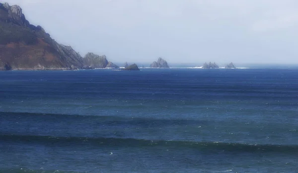 Aguillons Formações Rochosas Cape Ortegal Contendo Anfibolitos Uma Das Rochas — Fotografia de Stock