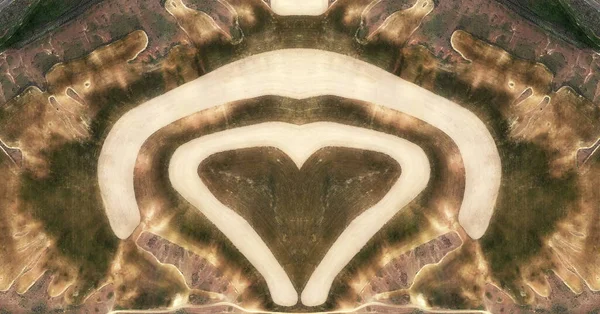 Утроба Земли Абстрактная Симметричная Фотография Пустынь Сша Воздуха Концептуальная Фотография — стоковое фото