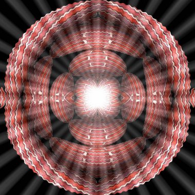  Meditasyon için mandala, iç diyaloğu durdurmak, kaleydoskopik düzenleme oluşturan geometrik figürlerin soyut bileşimi,