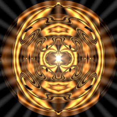 Svadhisthana mandala, cinsel çakra, sendikanın enerjisi, turuncu renk, meditasyon için mandala, iç diyaloğun durması, dairesel soyut kompozisyon