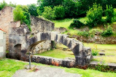 Sargadelos harabeleri, fırınlar, köprüler, Lugo, İspanya,