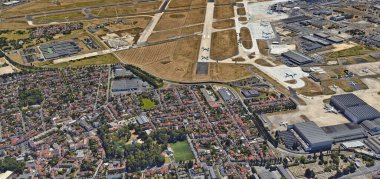 Sessizliğin, fotoğrafçılığın doğa ve Paris üzerindeki çevresel etkisi, Fransa, insan varlığının manzarası, havadan gelen ekolojik fotoğrafçılık.,