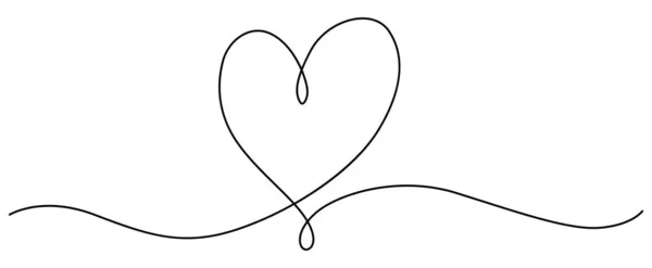 Srdeční Linie Vektorová Ilustrace Symbol Lásky Čárový Obrázek Royalty Free Stock Vektory