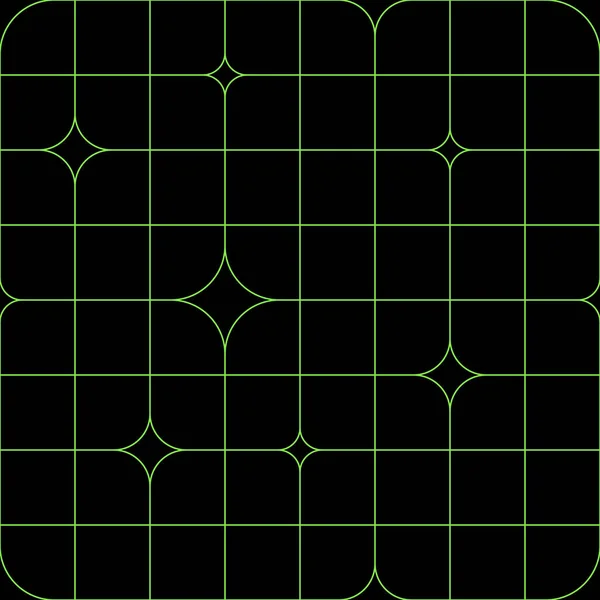 Nahtloses Muster Abstrakte Vektortextur Grüne Linien Auf Schwarzem Hintergrund — Stockvektor