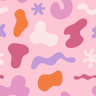 Soyut, pürüzsüz desen. El çizimi vektör arka plan. Baskı, tekstil, kumaş dokusu.