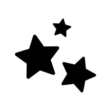 Yıldızlı kompozisyon. Gece gökyüzü. Gecenin sembolleri. Vektör çizimi. Beyaz arka planda tek bir nesne var. Sihirli parıltı