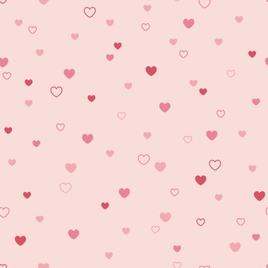 Seamless pattern with hearts. Valentine's day. Vector background. 