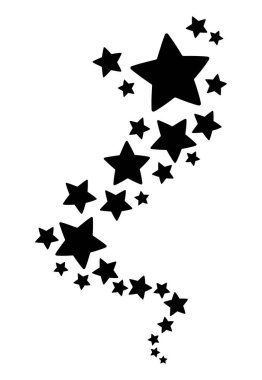 Yıldızlı vektör bileşimi. Gecenin sembolü..