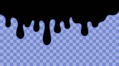 Damlama sınırı. Damlayan sıvı. Boya akışı. Akan boya, lekeler. El çizimi vektör çizimi. Araştırılmış arka plan. Vektör illüstrasyonu. 