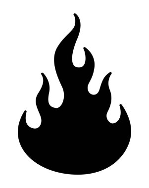 Y2k dövmesi. El çizimi vektör çizimi. Biçimli ateş izi.