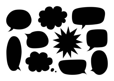 Bir dizi alıntı çerçevesi. El çizimi vektör çizimi. Metin çerçevelerinin toplanması. Beyaz arkaplanda izole nesneler. 