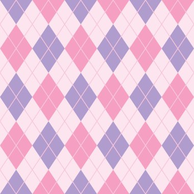 Argyle kusursuz desen. Vektör arkaplanı. Baskı, tekstil, kumaş dokusu.