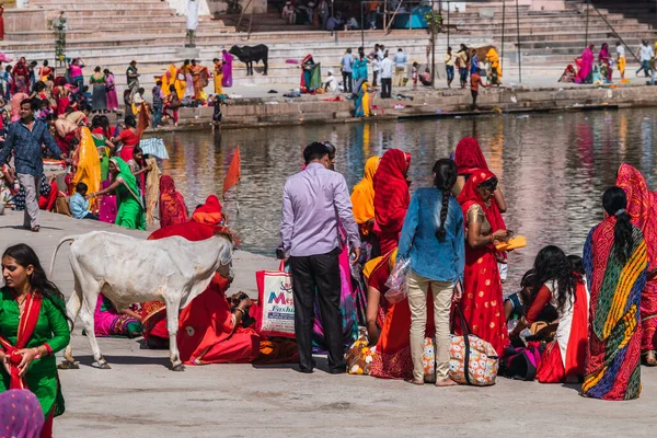 Vestido Tradicional Colorido Mulheres Índia — Fotografia de Stock