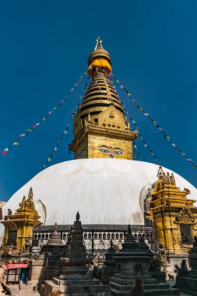 stock image The monkey temple in the city of Kathmandu at the top of the city.