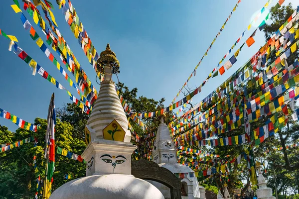 Templo Del Mono Ciudad Katmandú Cima Ciudad —  Fotos de Stock