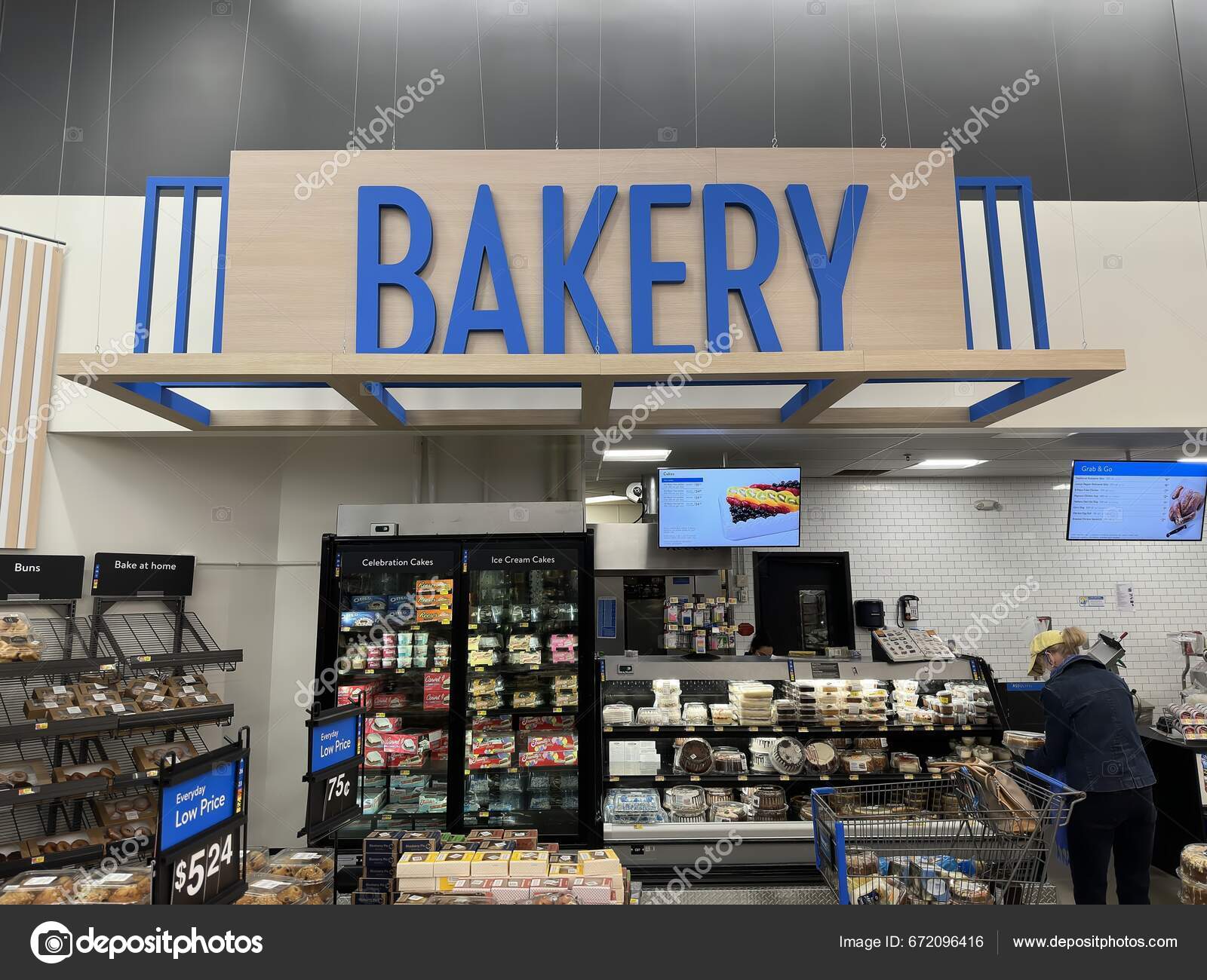 Walmart Store Everyday Low Prices Bakery Saugus Massachusetts Usa