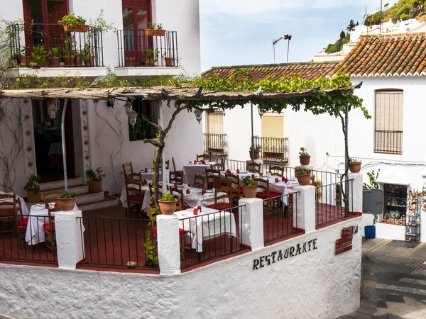 Restaurant Mijas Des Beaux Villages Blancs Sud Espagne Appelé Andalousie — Photo