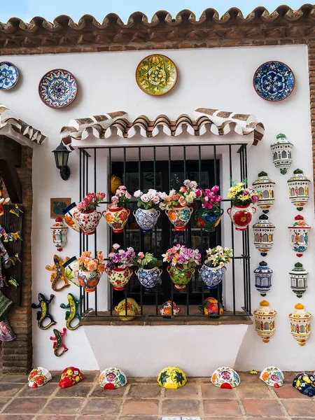 Pottery Shop Mijas One Most Beautiful White Villages Southern Spain — Stock Photo, Image