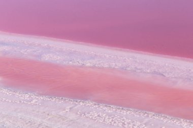 Pembe denizdeki pembe tuz gölü