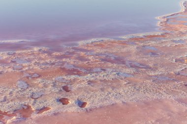 Pembe sularda pembe tuz gölü