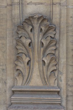 Eski bir kilisenin dış görünüşünün ayrıntıları. yüksek kaliteli fotoğraf