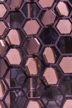 Metal altıgen şekil deseni