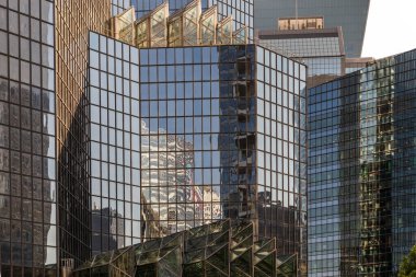 Manhattan şehrinin modern binaları.