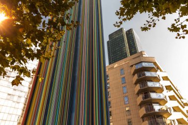 Barselona, İspanya - 16 Ekim, 2017: Barselona 'daki modern bina