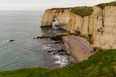 Normandiya sahilinin güzel manzarası
