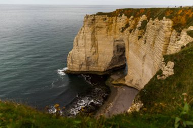 Etretat kayalıklarının güzel manzarası