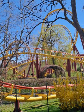 Şehir parkının manzarası.